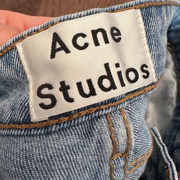 Acne Studios Cropped Raw HemJeans Jet Eighties Blue 27/24 - Picture 4 of 7